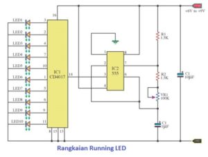 rangkaian running led